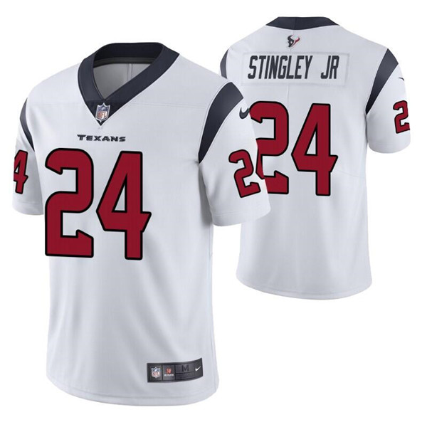 Men's Houston Texans #24 Derek Stingley Jr. White Vapor Untouchable Limited Stitched Jersey - Click Image to Close